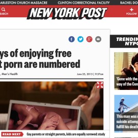 The days of free Internet porn are numbered – reprint in the NY Post